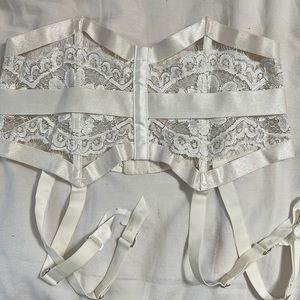 NWT white garter belt